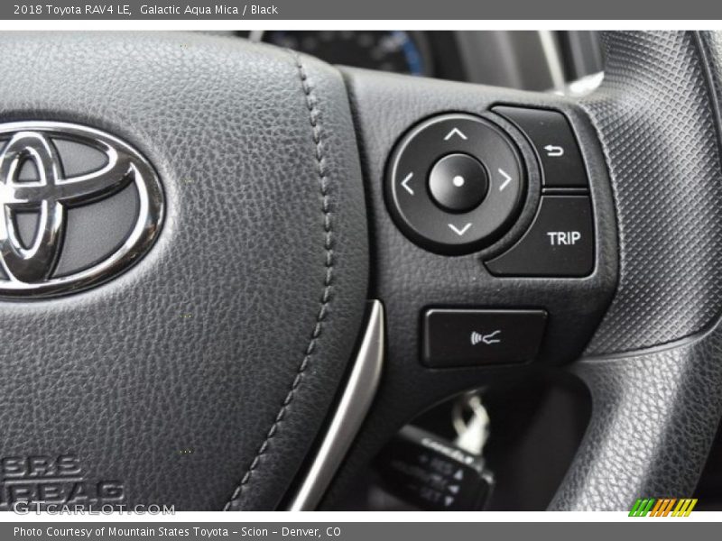 Galactic Aqua Mica / Black 2018 Toyota RAV4 LE