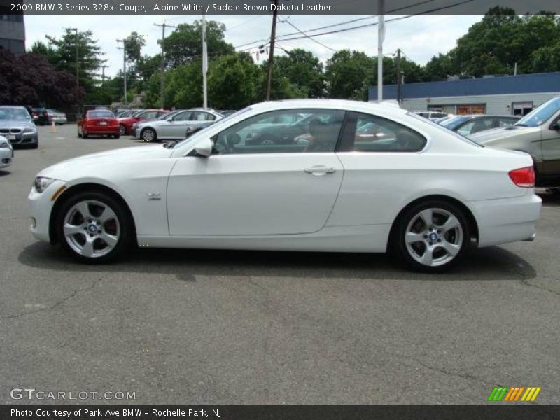 Alpine White / Saddle Brown Dakota Leather 2009 BMW 3 Series 328xi Coupe