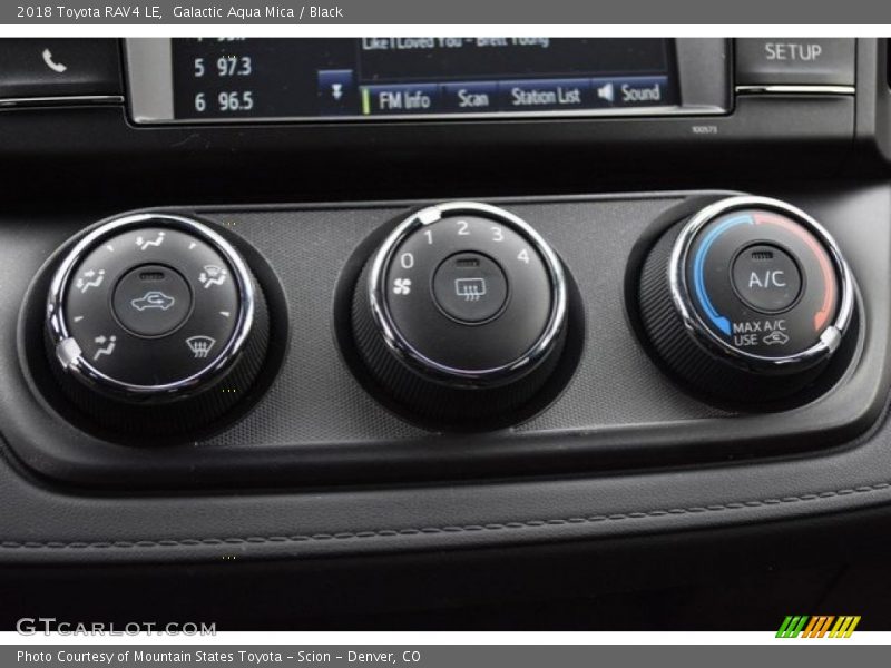 Galactic Aqua Mica / Black 2018 Toyota RAV4 LE