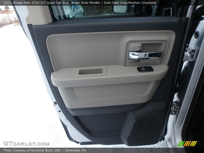 Bright Silver Metallic / Dark Slate Gray/Medium Graystone 2011 Dodge Ram 1500 SLT Quad Cab 4x4
