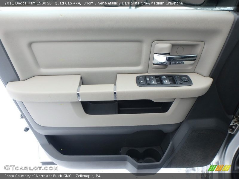 Bright Silver Metallic / Dark Slate Gray/Medium Graystone 2011 Dodge Ram 1500 SLT Quad Cab 4x4