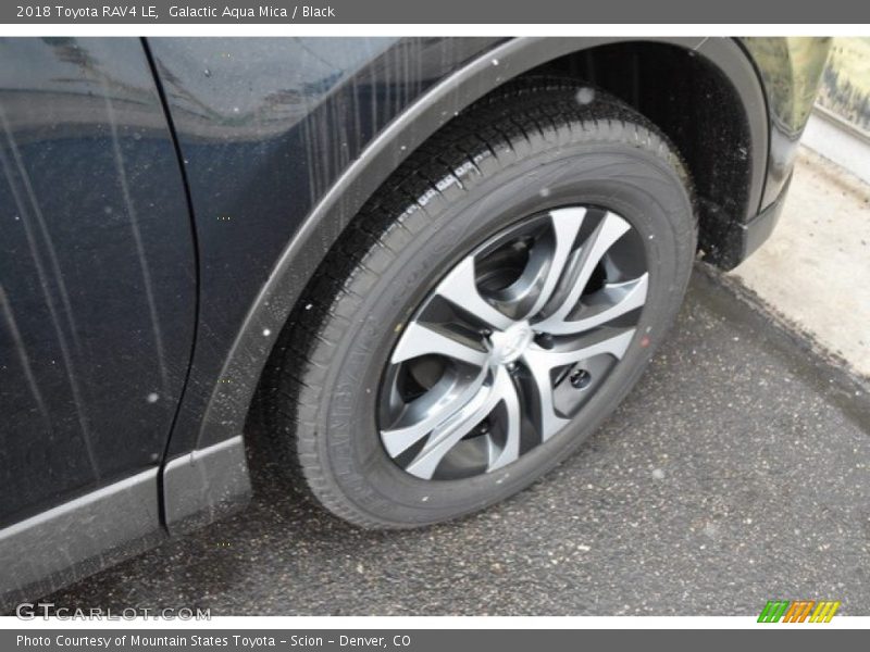 Galactic Aqua Mica / Black 2018 Toyota RAV4 LE