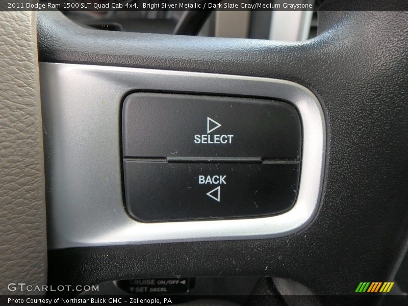 Bright Silver Metallic / Dark Slate Gray/Medium Graystone 2011 Dodge Ram 1500 SLT Quad Cab 4x4