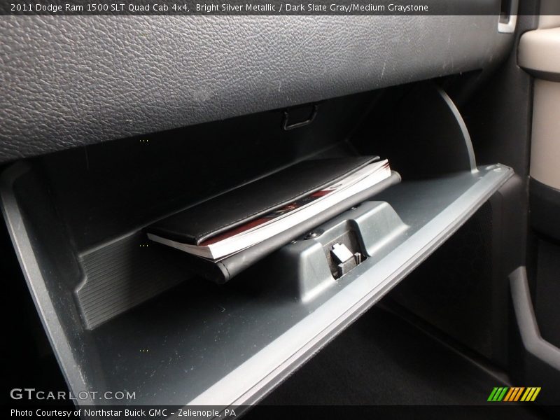 Bright Silver Metallic / Dark Slate Gray/Medium Graystone 2011 Dodge Ram 1500 SLT Quad Cab 4x4