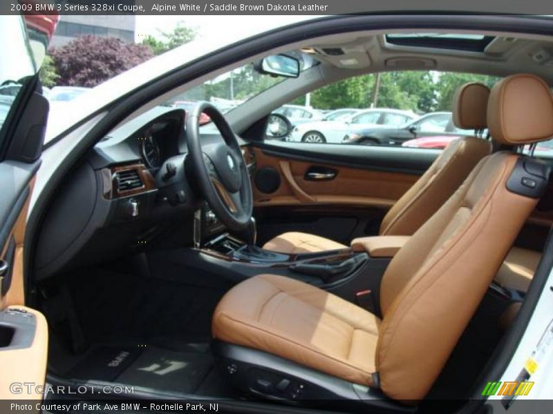 Alpine White / Saddle Brown Dakota Leather 2009 BMW 3 Series 328xi Coupe