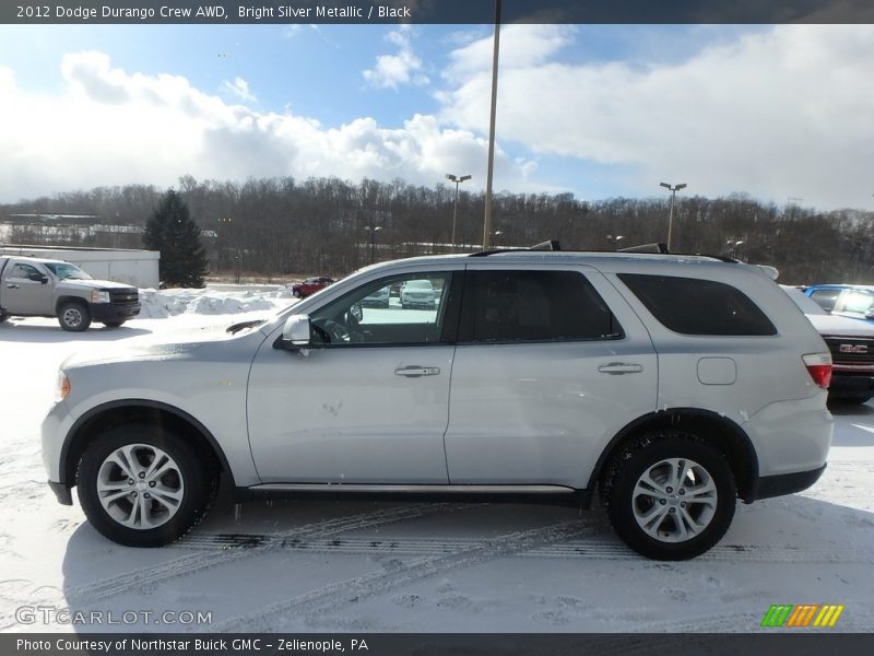 Bright Silver Metallic / Black 2012 Dodge Durango Crew AWD
