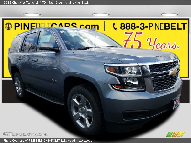 Satin Steel Metallic / Jet Black 2018 Chevrolet Tahoe LS 4WD