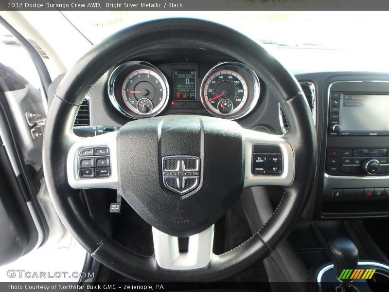 Bright Silver Metallic / Black 2012 Dodge Durango Crew AWD