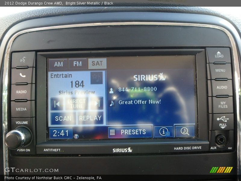 Bright Silver Metallic / Black 2012 Dodge Durango Crew AWD