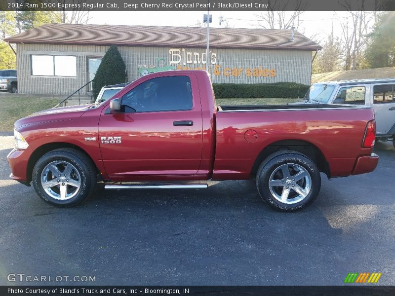 Deep Cherry Red Crystal Pearl / Black/Diesel Gray 2014 Ram 1500 Express Regular Cab
