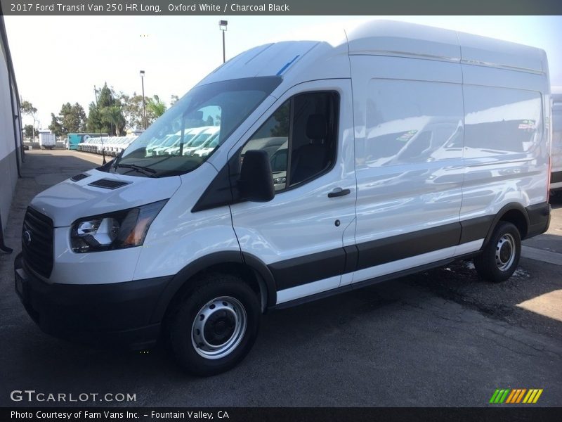 Oxford White / Charcoal Black 2017 Ford Transit Van 250 HR Long
