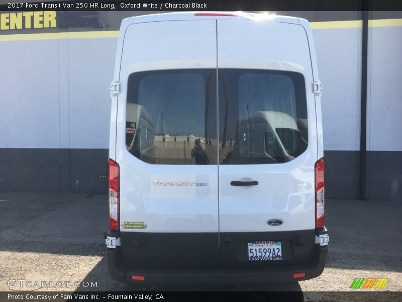 Oxford White / Charcoal Black 2017 Ford Transit Van 250 HR Long