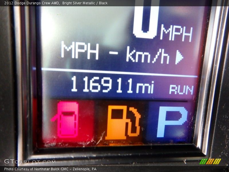 Bright Silver Metallic / Black 2012 Dodge Durango Crew AWD