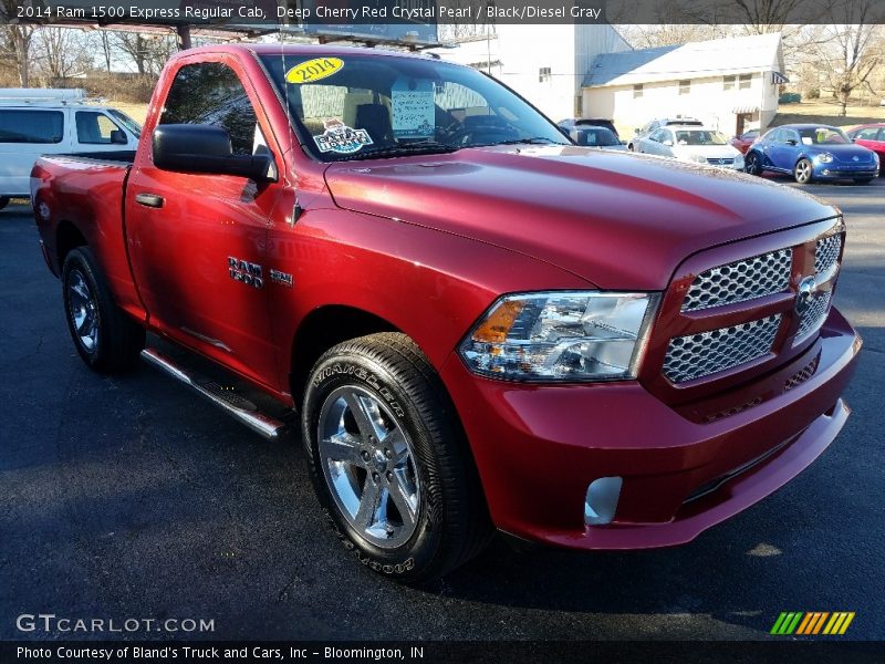 Deep Cherry Red Crystal Pearl / Black/Diesel Gray 2014 Ram 1500 Express Regular Cab