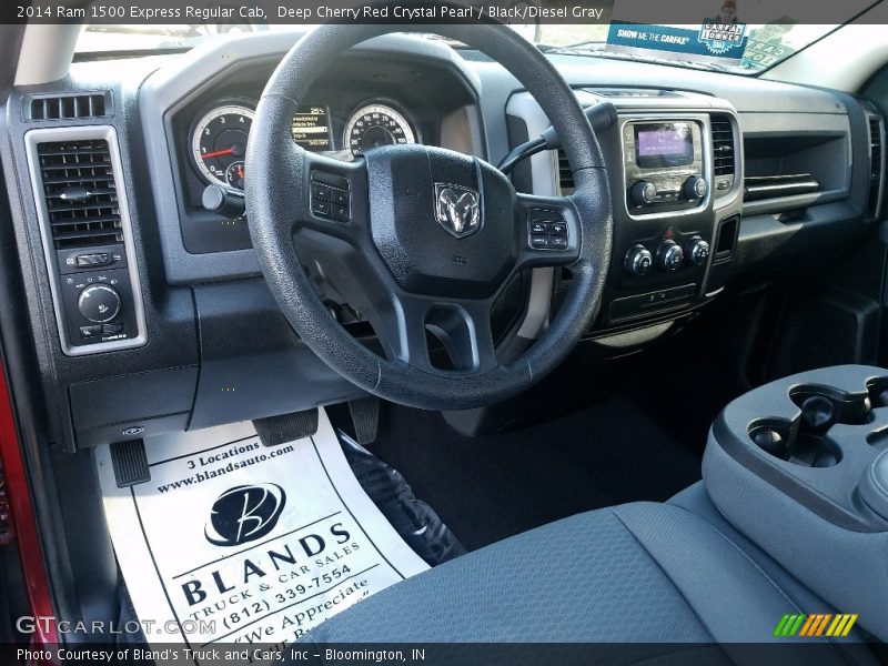 Deep Cherry Red Crystal Pearl / Black/Diesel Gray 2014 Ram 1500 Express Regular Cab
