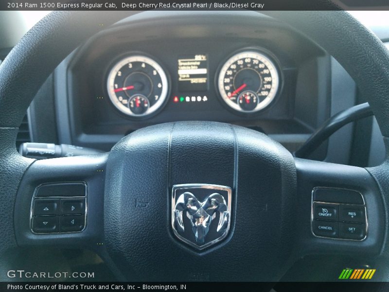 Deep Cherry Red Crystal Pearl / Black/Diesel Gray 2014 Ram 1500 Express Regular Cab