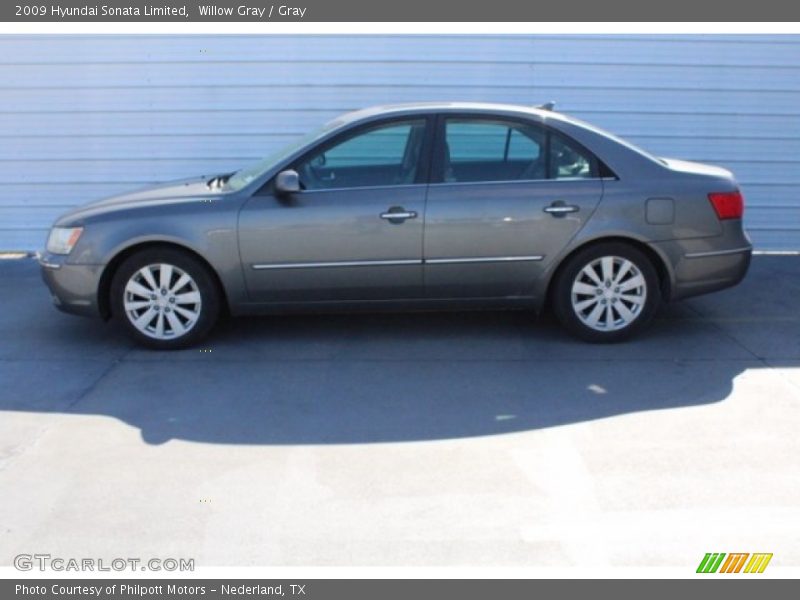 Willow Gray / Gray 2009 Hyundai Sonata Limited