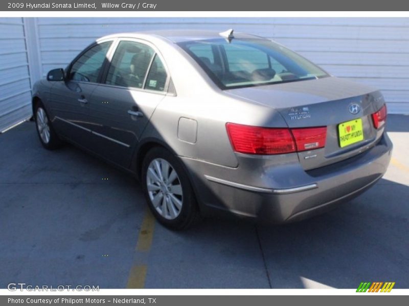 Willow Gray / Gray 2009 Hyundai Sonata Limited