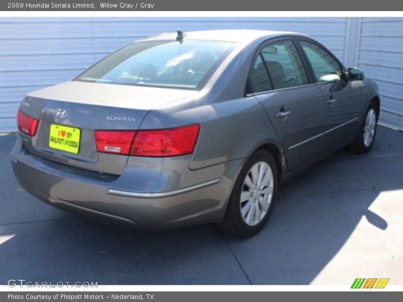 Willow Gray / Gray 2009 Hyundai Sonata Limited
