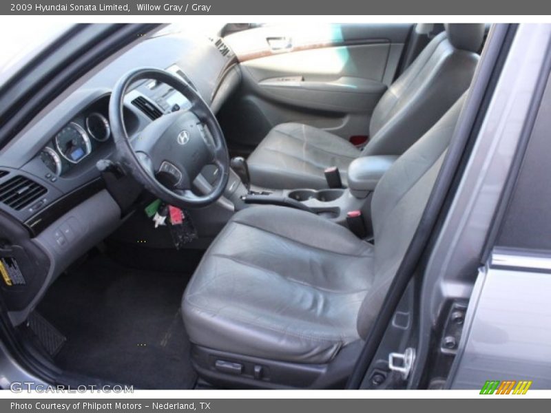 Willow Gray / Gray 2009 Hyundai Sonata Limited
