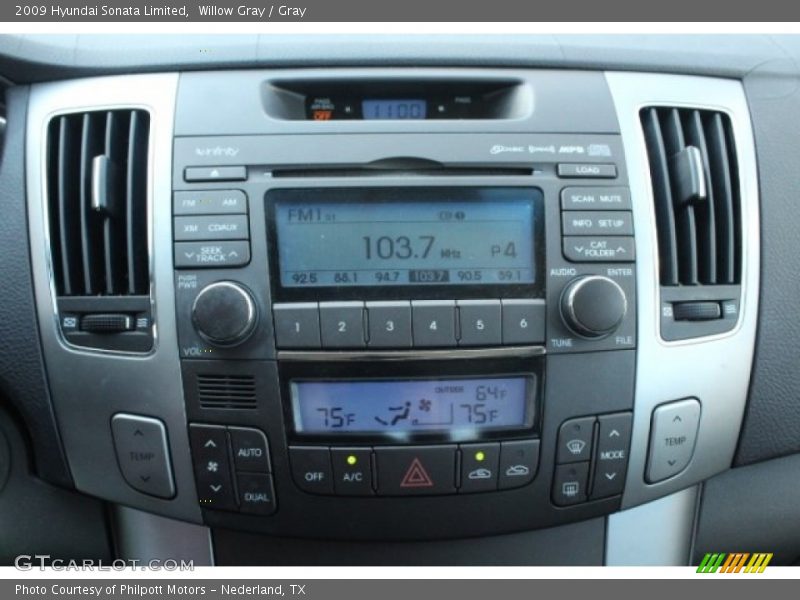 Willow Gray / Gray 2009 Hyundai Sonata Limited