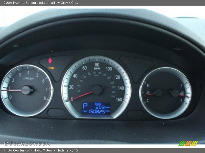 Willow Gray / Gray 2009 Hyundai Sonata Limited