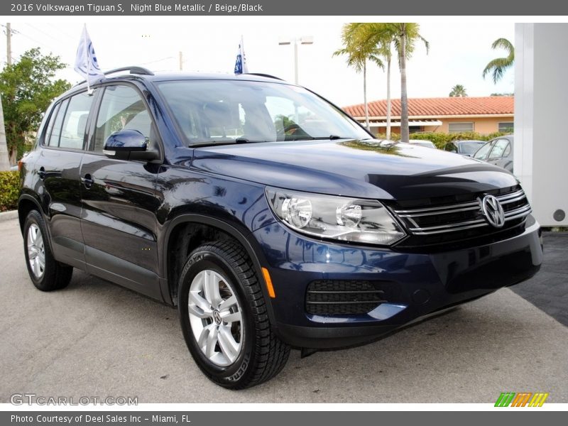 Night Blue Metallic / Beige/Black 2016 Volkswagen Tiguan S