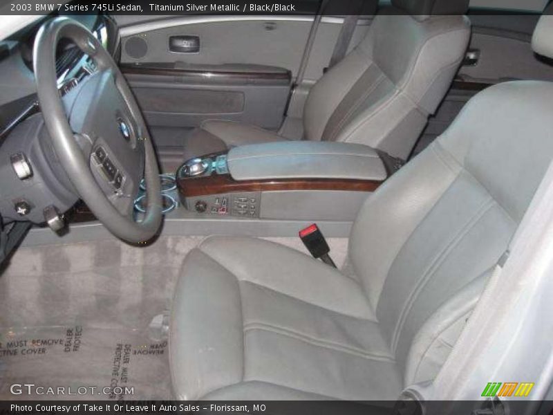 Titanium Silver Metallic / Black/Black 2003 BMW 7 Series 745Li Sedan