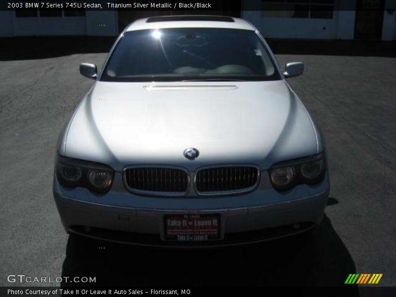 Titanium Silver Metallic / Black/Black 2003 BMW 7 Series 745Li Sedan
