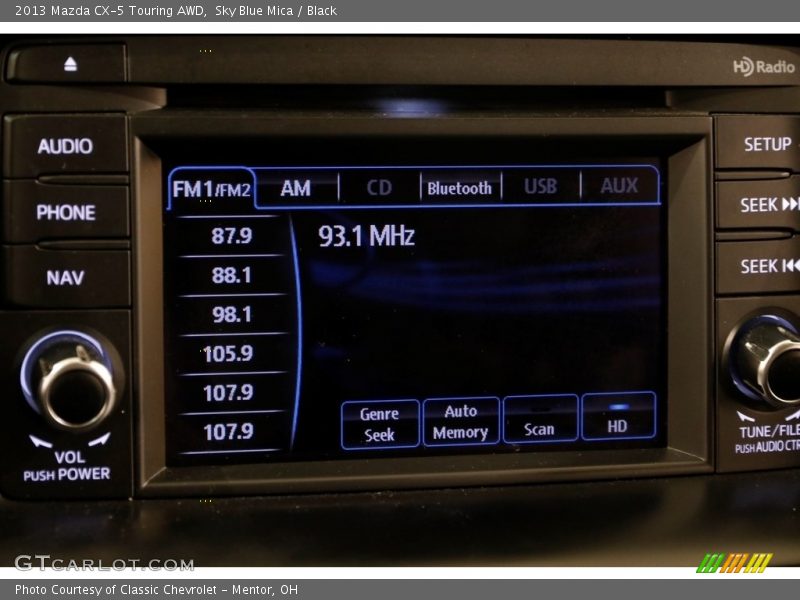 Sky Blue Mica / Black 2013 Mazda CX-5 Touring AWD