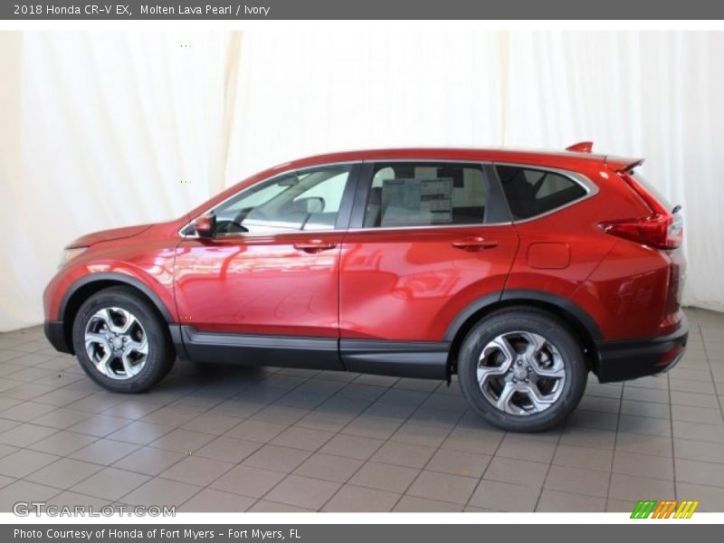 Molten Lava Pearl / Ivory 2018 Honda CR-V EX