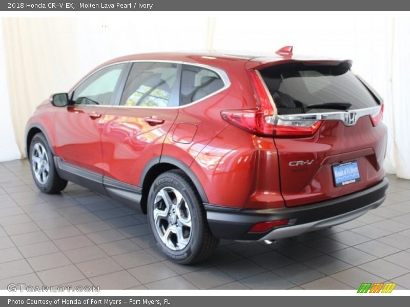 Molten Lava Pearl / Ivory 2018 Honda CR-V EX