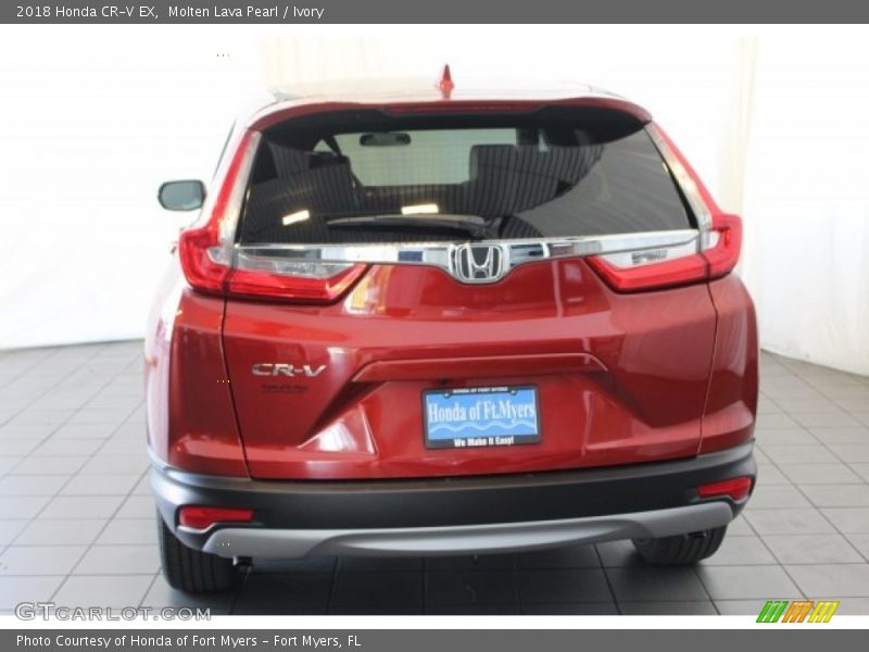 Molten Lava Pearl / Ivory 2018 Honda CR-V EX