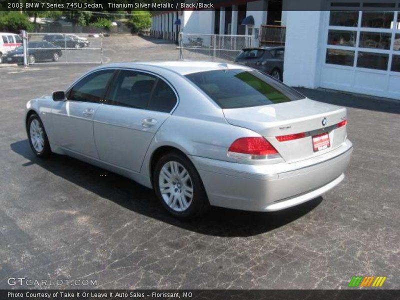 Titanium Silver Metallic / Black/Black 2003 BMW 7 Series 745Li Sedan