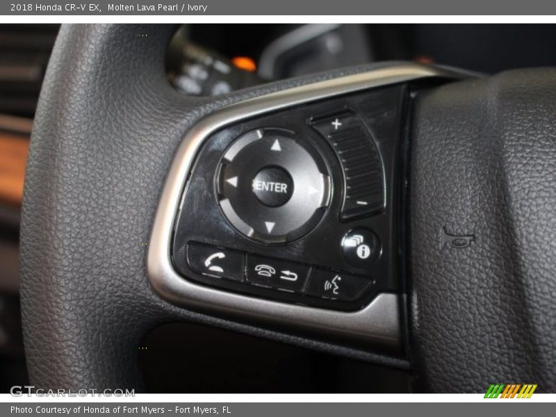 Molten Lava Pearl / Ivory 2018 Honda CR-V EX