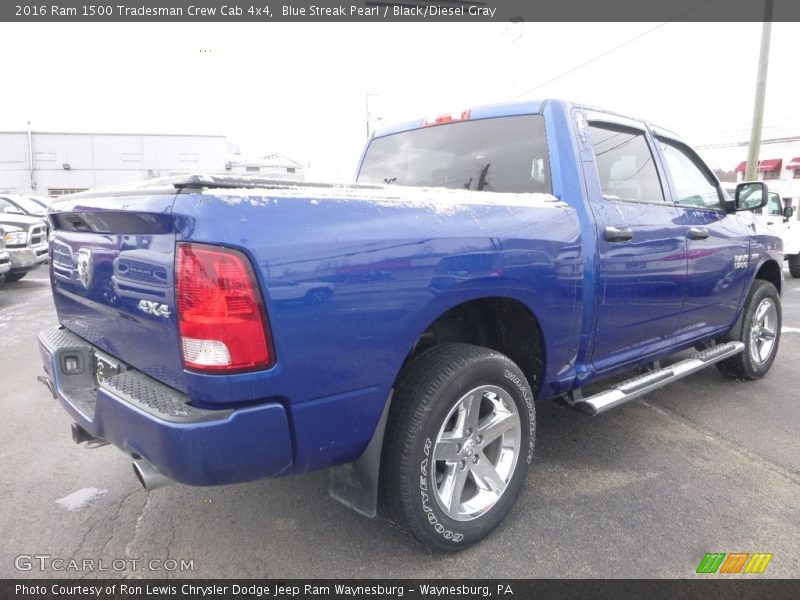 Blue Streak Pearl / Black/Diesel Gray 2016 Ram 1500 Tradesman Crew Cab 4x4