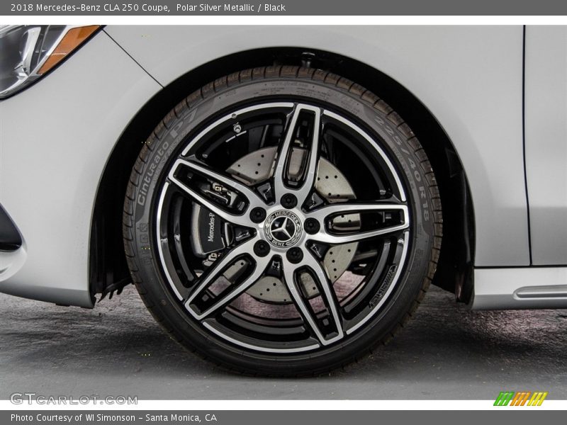 Polar Silver Metallic / Black 2018 Mercedes-Benz CLA 250 Coupe