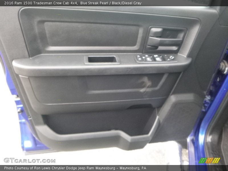 Blue Streak Pearl / Black/Diesel Gray 2016 Ram 1500 Tradesman Crew Cab 4x4