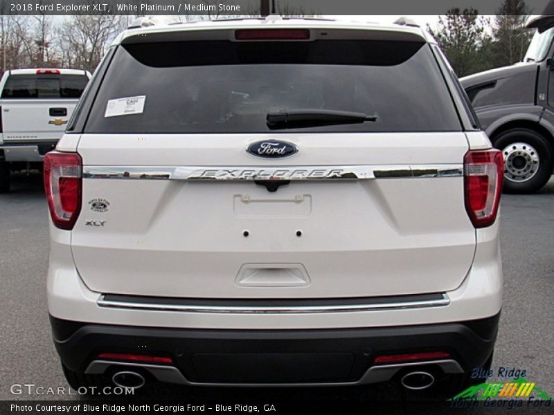 White Platinum / Medium Stone 2018 Ford Explorer XLT
