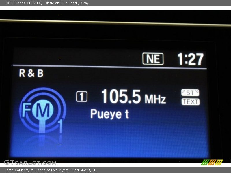Obsidian Blue Pearl / Gray 2018 Honda CR-V LX