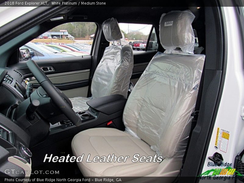 White Platinum / Medium Stone 2018 Ford Explorer XLT
