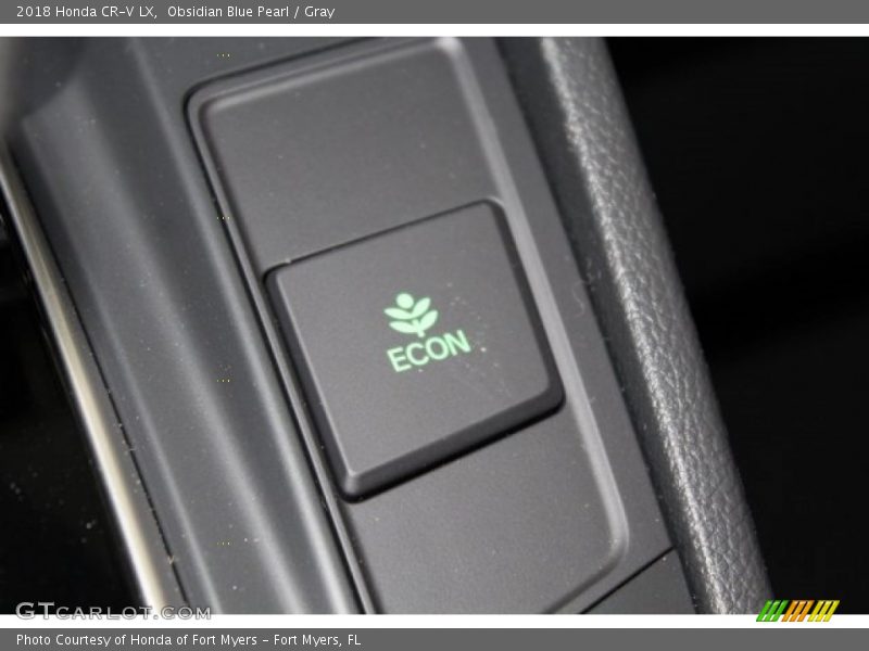 Obsidian Blue Pearl / Gray 2018 Honda CR-V LX