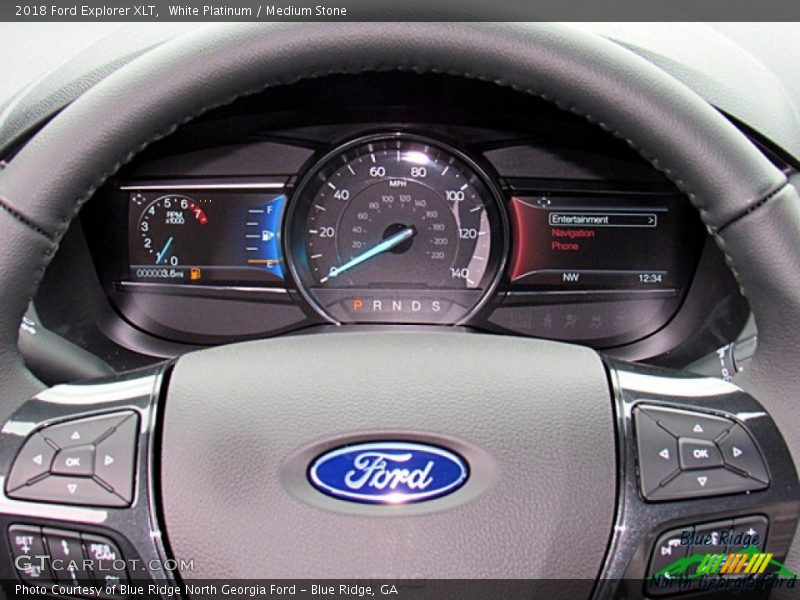 White Platinum / Medium Stone 2018 Ford Explorer XLT