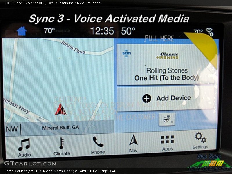 White Platinum / Medium Stone 2018 Ford Explorer XLT