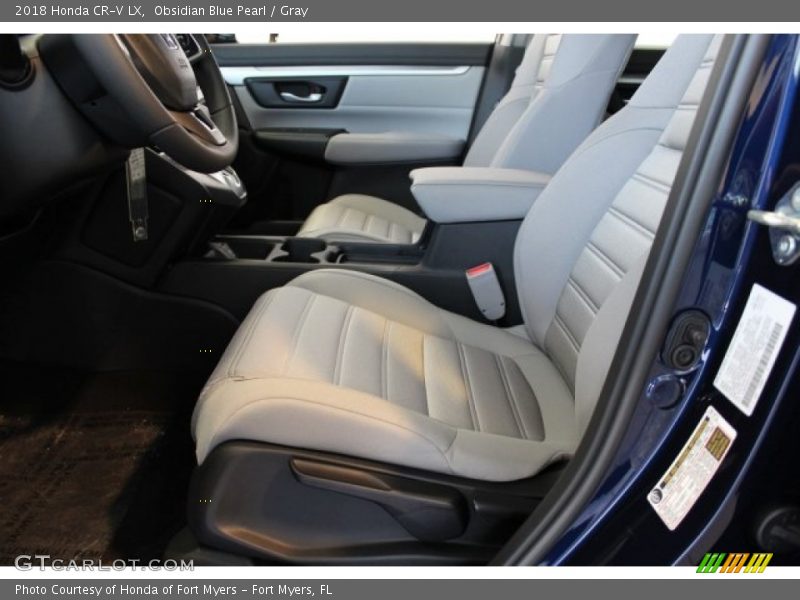 Obsidian Blue Pearl / Gray 2018 Honda CR-V LX