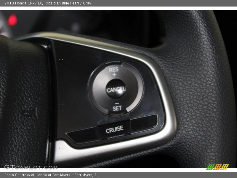 Obsidian Blue Pearl / Gray 2018 Honda CR-V LX