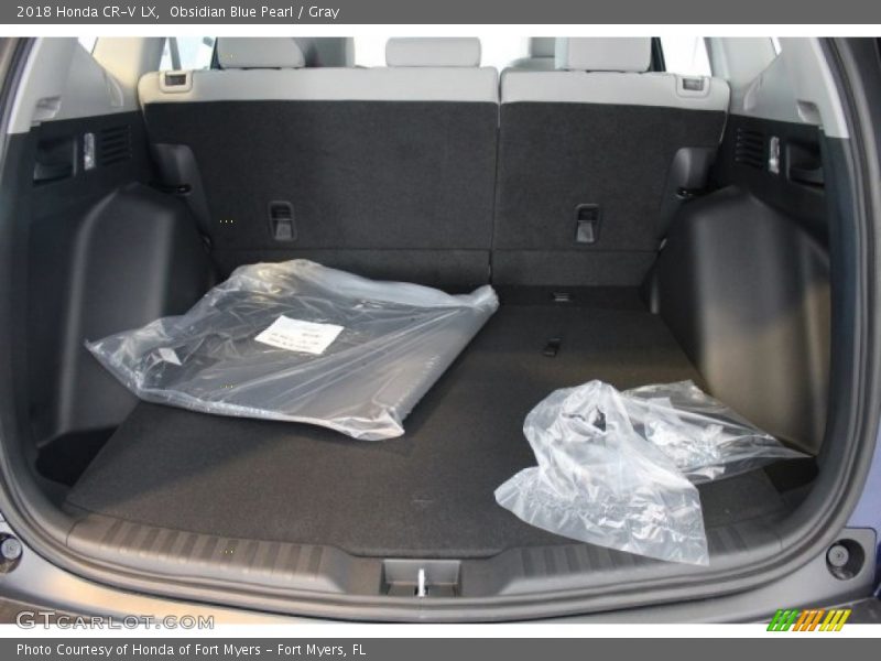 Obsidian Blue Pearl / Gray 2018 Honda CR-V LX
