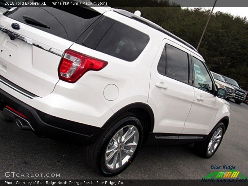 White Platinum / Medium Stone 2018 Ford Explorer XLT