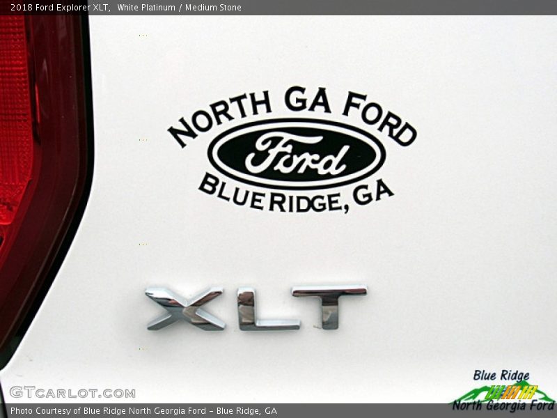 White Platinum / Medium Stone 2018 Ford Explorer XLT