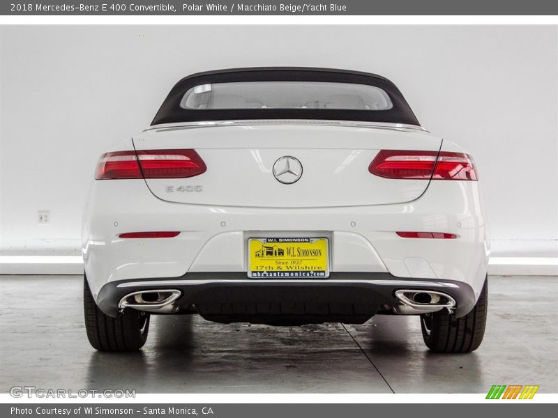 Polar White / Macchiato Beige/Yacht Blue 2018 Mercedes-Benz E 400 Convertible